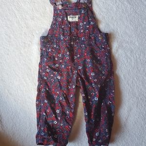 9 month Oshkosh floral overalls